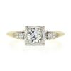 Image 3 : Mid Century 14K TT Gold 0.52 ctw Old European Diamond Three Stone Engagement Rin