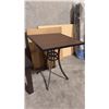 Image 1 : DURAWOOD BROWN APPROX 34"X34" BAR HEIGHT PATIO TABLE