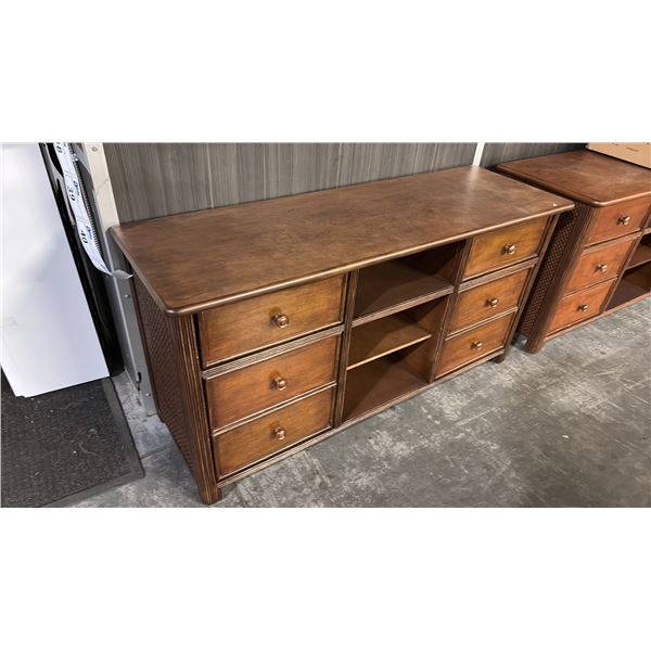 SEYMOUR COGNAC MEDIA DRESSER 54'X18"