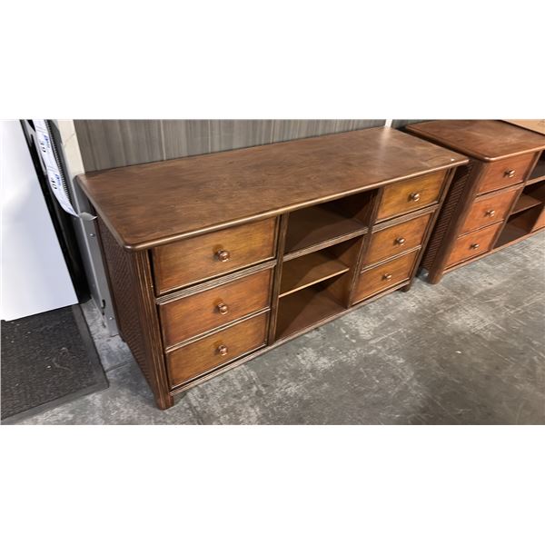 SEYMOUR COGNAC MEDIA DRESSER 54'X18"