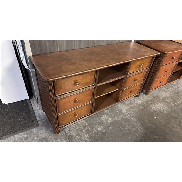 SEYMOUR COGNAC MEDIA DRESSER 54'X18"