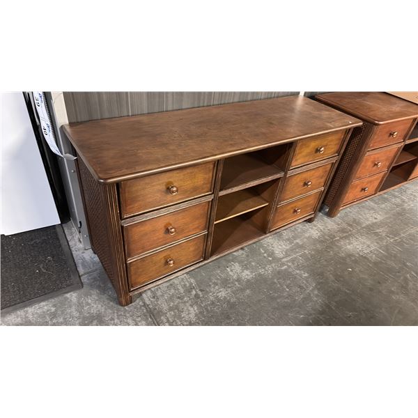 SEYMOUR COGNAC MEDIA DRESSER 54'X18"