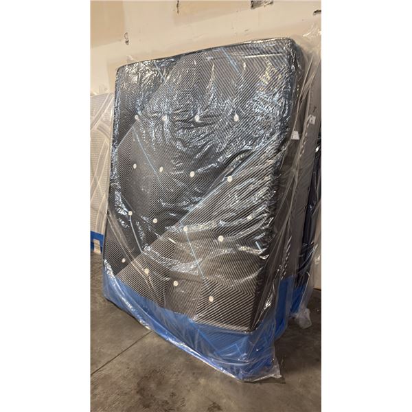 RESTONIC HIGHBIRD  DUAL QUEEN WITH SOFT TOUCH FABRIC, GEL FIBER, 1.5" GEL MEMORY FOAM, 1" DURALAST