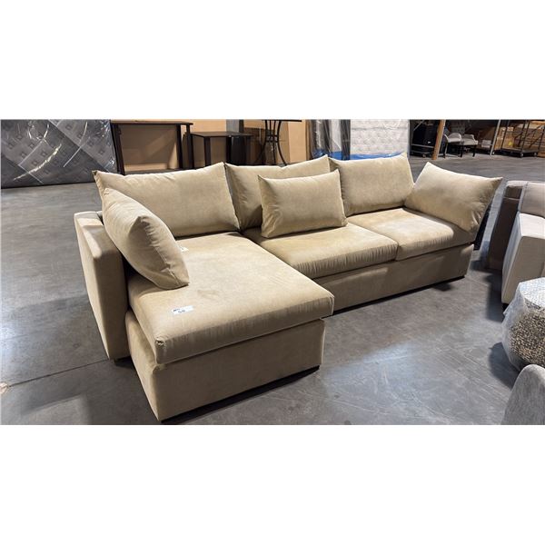 MATRIX BEIGE 125"X63" CHAISE SOFA