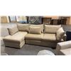 Image 2 : MATRIX BEIGE 125"X63" CHAISE SOFA