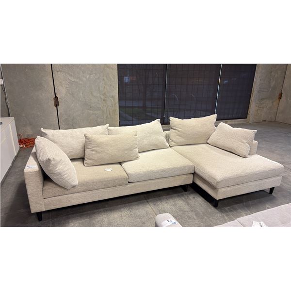 LIVING LARGE WHITE 126"X63" CHAISE SOFA