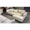Image 2 : LIVING LARGE WHITE 126"X63" CHAISE SOFA