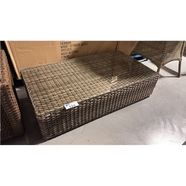 RATANA 52"X28" COFFEE TABLE COMES WITH GLASS TOP