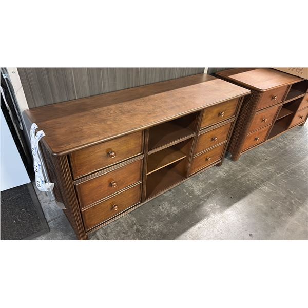 SEYMOUR COGNAC MEDIA DRESSER 54'X18"