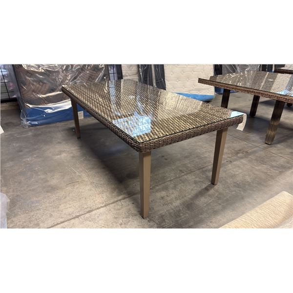 RATANA HILLSBORO TAUPE 84"X42" PATIO TABLE