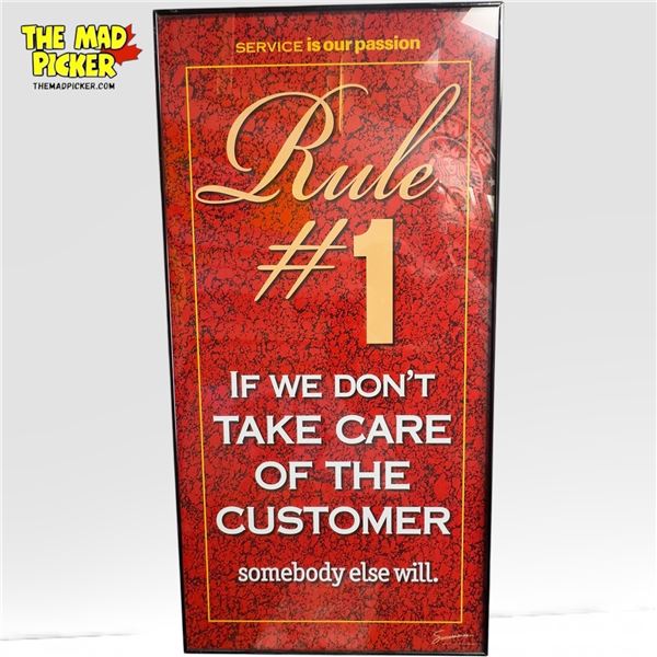 Framed Customer Service Sign