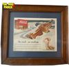 Vintage Framed Coca Cola Advertisement