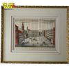 Image 2 : Framed Tinted Engraving of "Prospect von Salzburg" 18th Century View of Hofplatz
