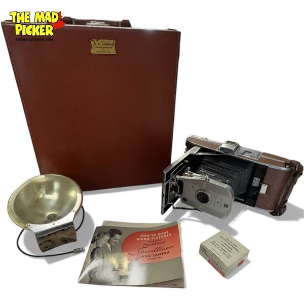 Vintage Polaroid Camera With Flash, In Original Case