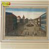 Image 5 : Framed Tinted Engraving of "Prospect von Salzburg" 18th-Century View of Mirabellplatz with Captions