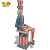 Image 2 : Vintage Folk Art Hand Painted Uncle Sam