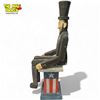 Image 2 : Vintage Folk Art Hand Carved Hand Painted Abraham Lincoln