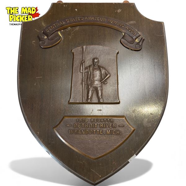 Central States Amature Rowing Assn 1929 Regatta Detroit River Wall Plaque
