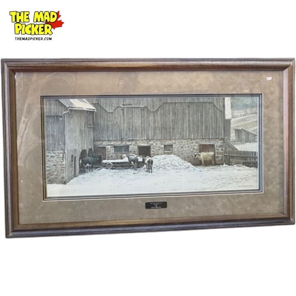 Framed Print "Winter Barnyard", By Robert Bateman