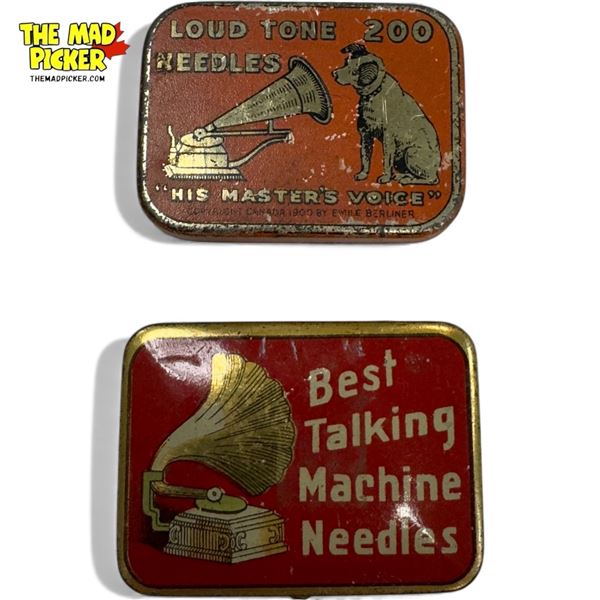 2 Gramophone Needle Tins, His Master'S Voice & Best Talking Machine