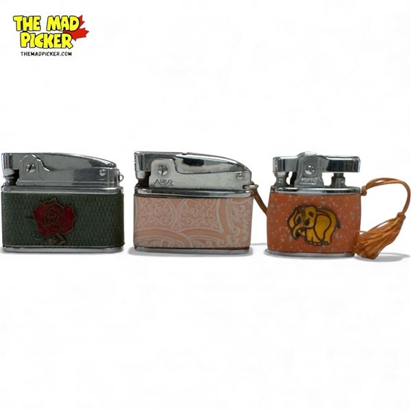3 Assorted Vintage Miniature Lighters
