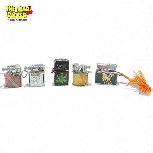 5 Vintage Miniature Lighters
