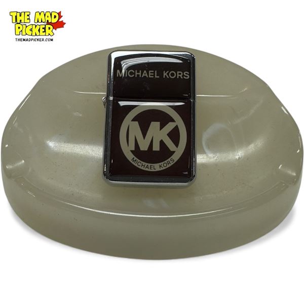 Vintage Michael Kors Lighter With Marble Ashtray