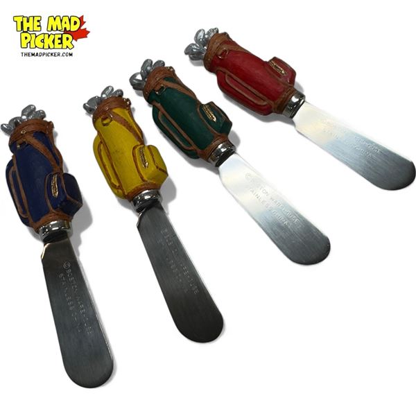 4 Boston Ware Golf Club Cheese Knives