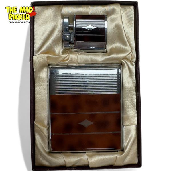 Vintage B & D Lighter And Cigarette Case, In Original Box
