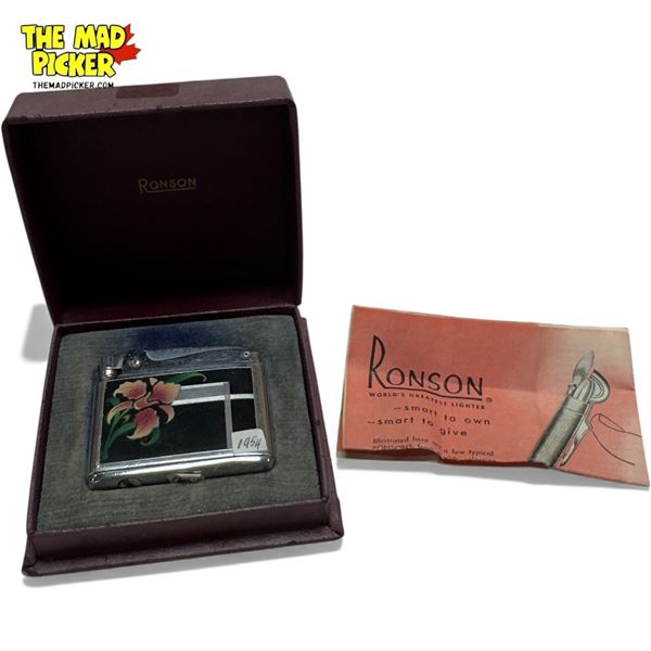 Vintage Ronson Cigarette Lighter, In Original Box