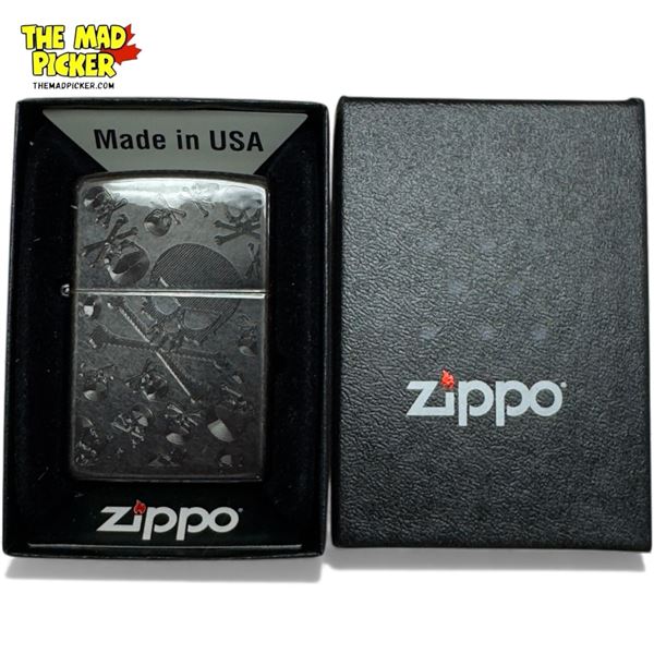 Skull & Bones Zippo Lighter, In Original Box