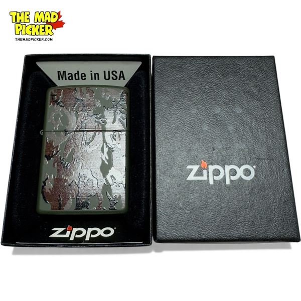 Camo Zippo Lighter, In Original Box
