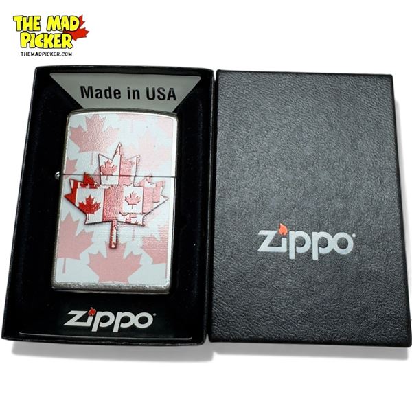 Canadian Maple Leaf Zippo Lighter, In Original Box