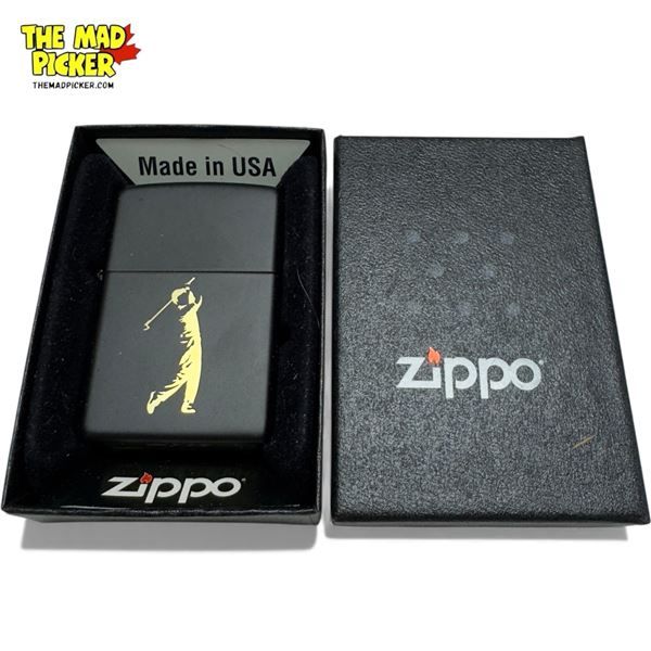 Golf Zippo Lighter, In Original Box