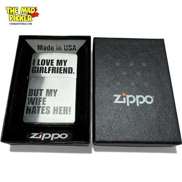 I Love My Girlfriend But My Wife Hates Her Zippo Lighter, In Original Box