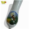Image 5 : Vintage Smoking Pipe With Porcelain Bowl & Hand Painted Hunting Scene