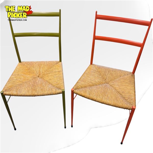 2 Vintage Metal Gio Ponti Chairs