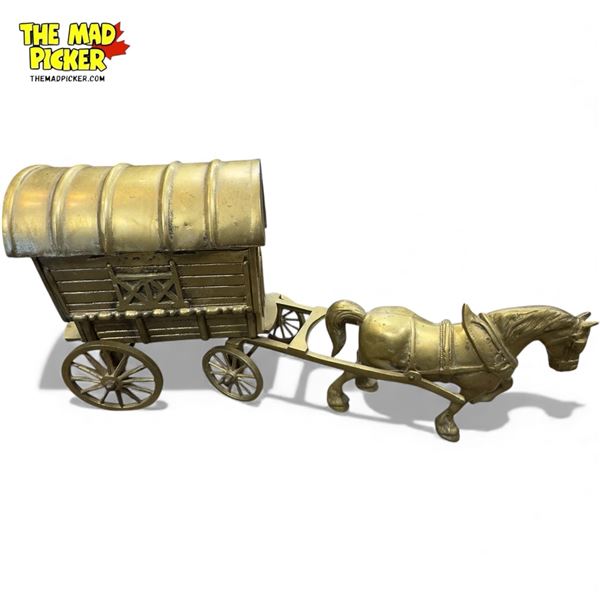 Heavy Large Brass Horse Drawn Carriage