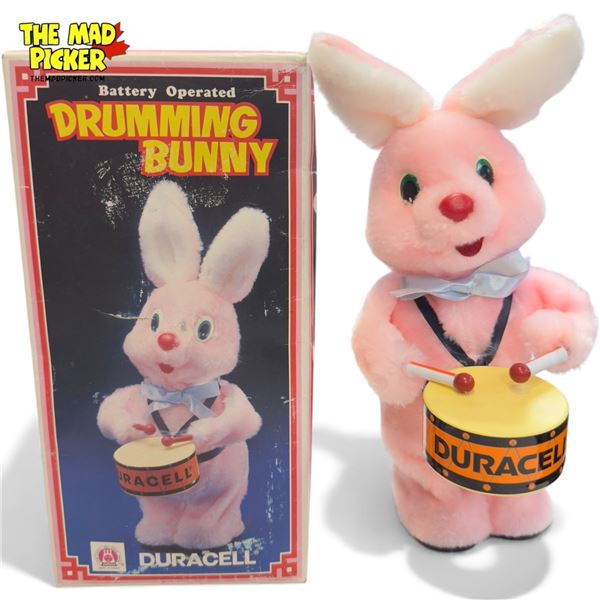 Vintage Battery Operated "Drumming Bunny", In Original Box