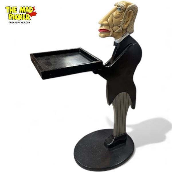 Carved Wood Butler Stand