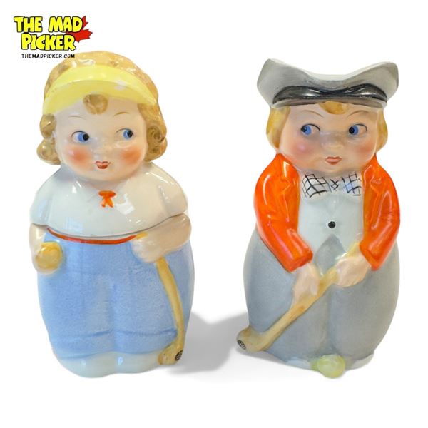 2 Vintage Goebel Hummels, Creamer & Sugar Croquette Players