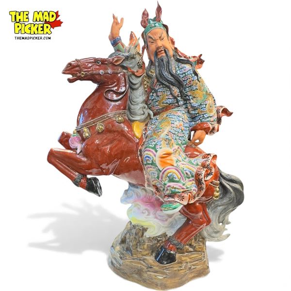 Large Ceramic Guan Yu Statue