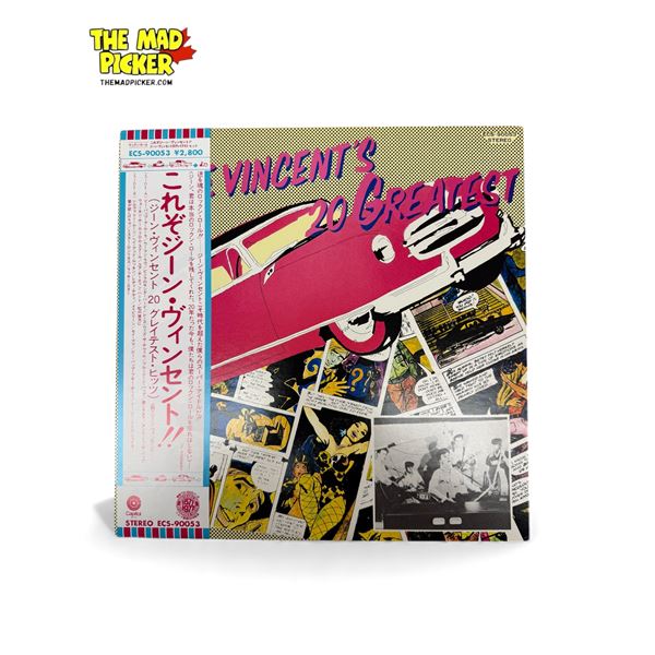 Gene Vincent'S 20 Greatest Hits Japanese Pressing Vinyl Record, In Sleeve