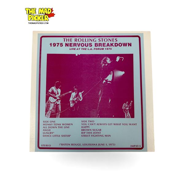The Rolling Stones Live At The L.A Forum 1975 Bootleg Vinyl Record, In Sleeve