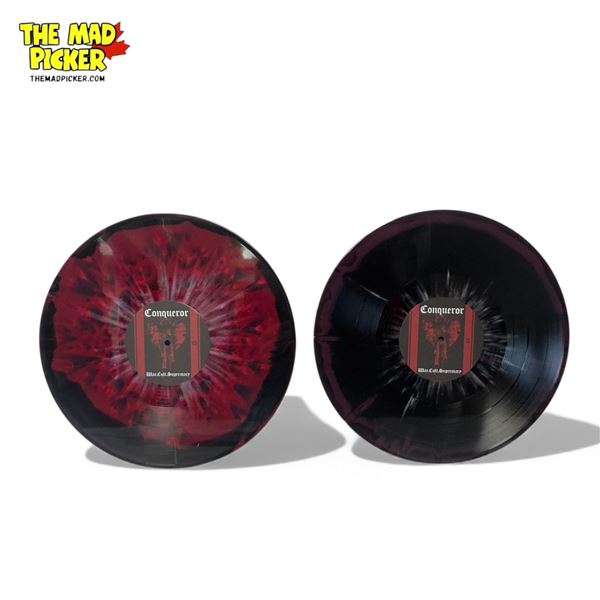 Dismember Death Metal Vinyl Record With Purple Black Splatter Colorway, In Sleeve