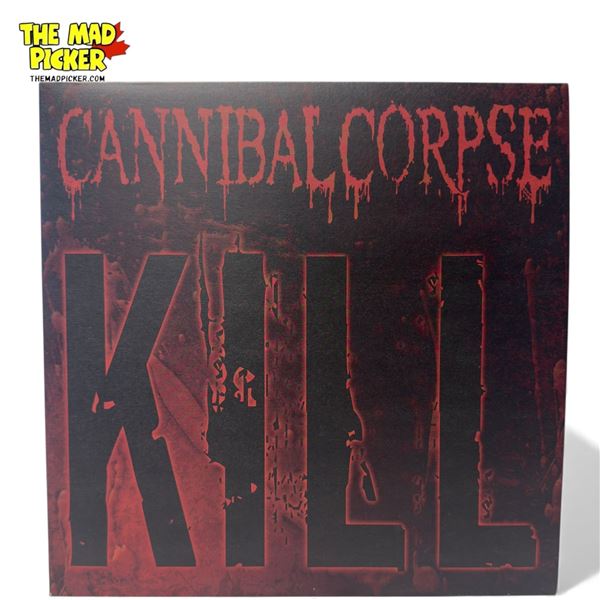 Cannibal Corpse Kill Vinyl Record With Red Dark Translucent Black Marbled Colorway, In Sleeve