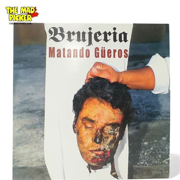 Brujeria Matando Gueros Vinyl Record With Yellow Colorway, In Sleeve