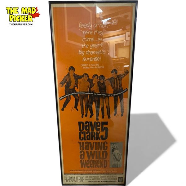 Vintage Framed Dave Clark 5 ''Having A Wild Weekend" Movie Poster