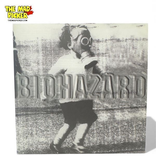Biohazard State Of The World Address Vinyl Record With Silver Colorway, In Sleeve