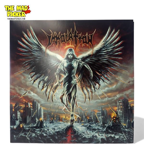 Immolation Atonement Vinyl Record With Blue Electric Aqua Blue Splatter Colorway, In Sleeve